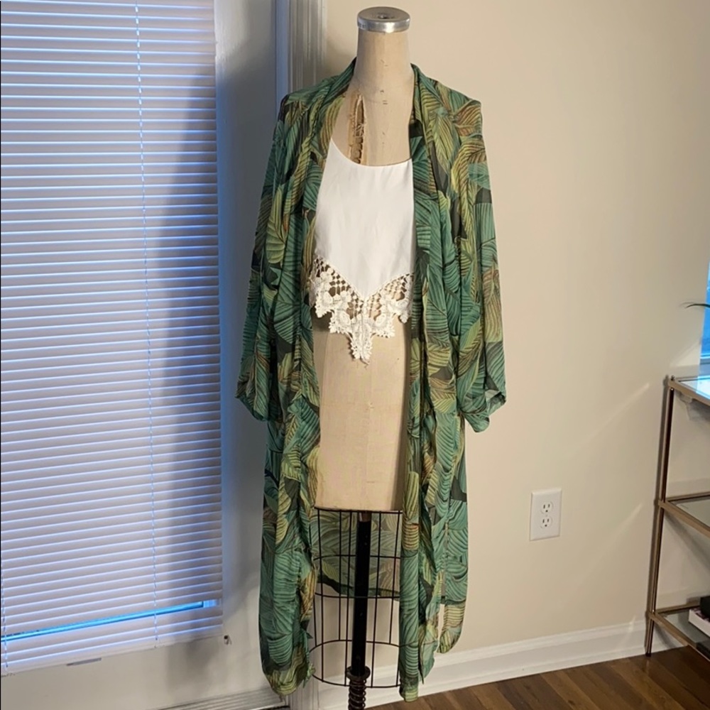 End of summer sale! Palm print kimono